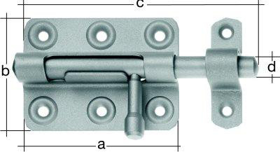 Bolzenriegel Typ266 mont.Schlaufe 100mm verz.