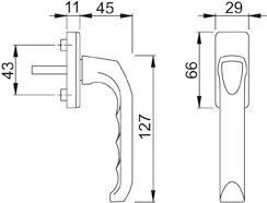 Fenstergriff 013/U34 F1 NA7503 7/032