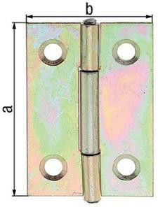 Ger.schmales Scharnier verz.,60 mm