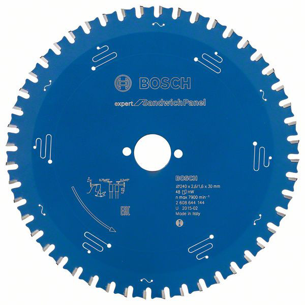 Kreissägeblatt Expert for Sandwich Panel, 240 x 30 x 2,6 mm, 48