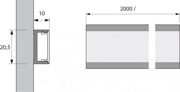 LED ChannelLine D klar L 2000 mm, Profil