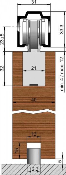 HELM 73 ME-A Set minimale Einbauhöhe