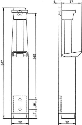 Türfeststeller 3837/22 silber lackiert