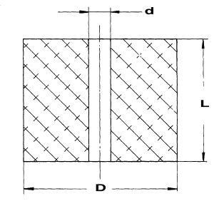 Elastomer Federn DIN 9835Typ 295 AD 40 mm L 63 mmEFFBE