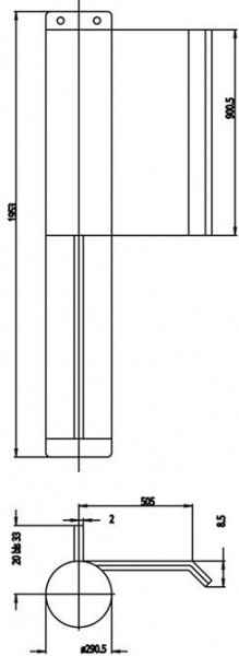 Spiralfederband 22 A 180 mm links Stahl blank