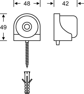 Boden-Türpuffer, 0 38 3888,Alu F1