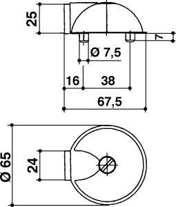 Türstopper Nr. TZ 5000 Ausführung Edelstahl