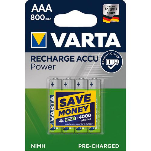 VARTA Power Accu R2U AAA Micro, HR03, 800 mAh