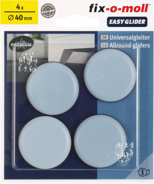 EASYGLIDER massiv kleb. grau 40mm Inh.4 St.